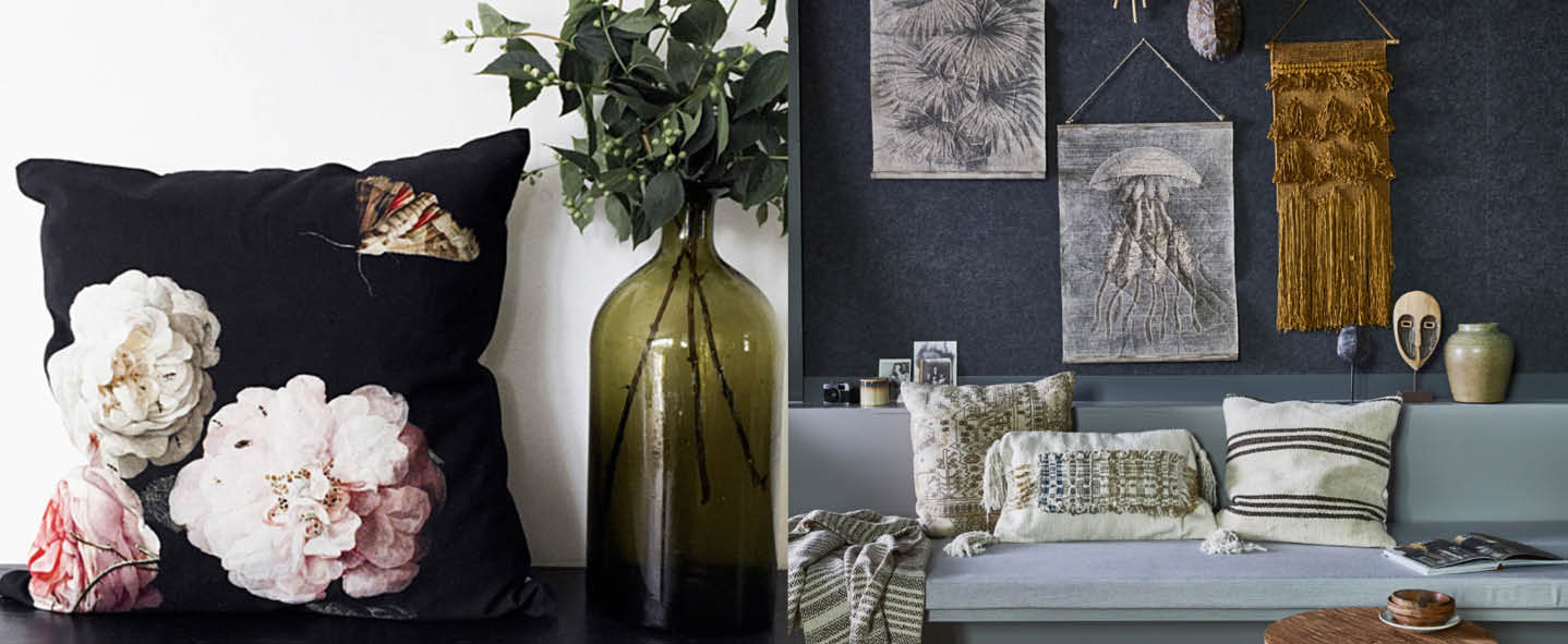 Vanilla Fly rosa kussen - HKLiving zigzag plaid